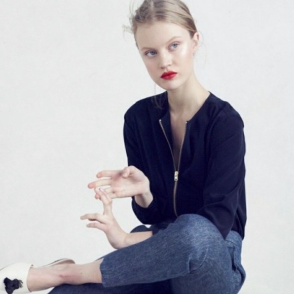 J. Crew Lightweight Navy Utility Jacket - Picture 1 of 4